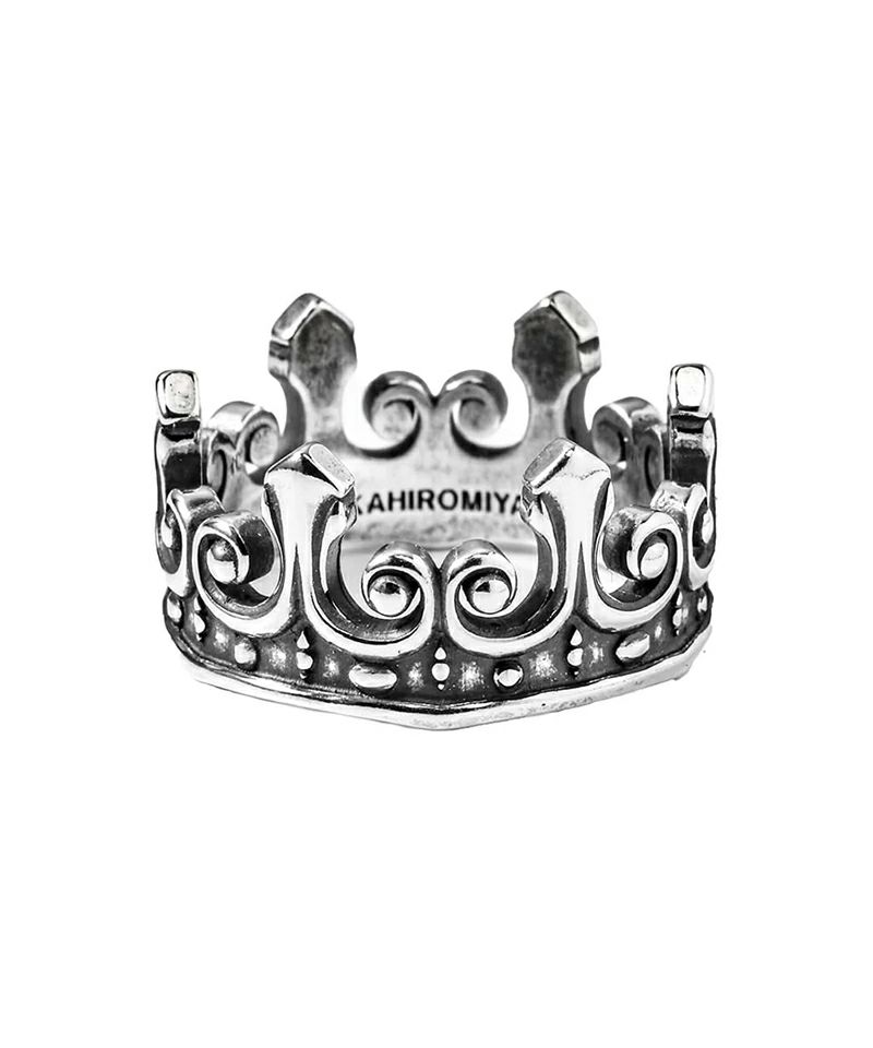 VERSANII Crown ヴィンテージリング * kimu91* 和彫り ヴィンテージ レトロ デザイン リング K18 梅柄 〜TOEI