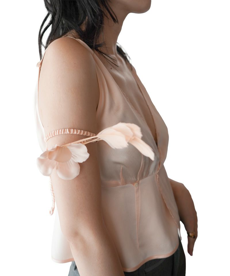 ＜FUMIKA＿UCHIDA＞SILK SATIN CAMISOLE