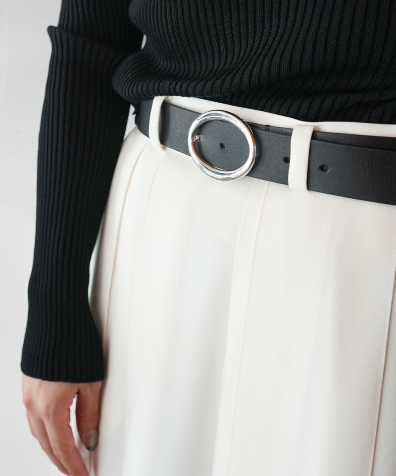 ＜PHOTOCOPIEU＞OVAL BUCKLE LEATHER BELT