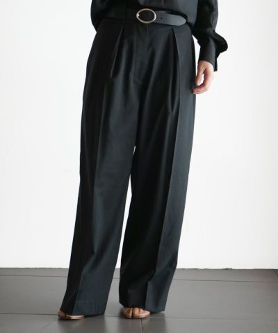 ＜美品＞CINOH / T/W TWILL PANTS CINOH＞T/W TWILL HIGH WAIST TWO TUCK PANTS | MAKES ONLINE STORE
