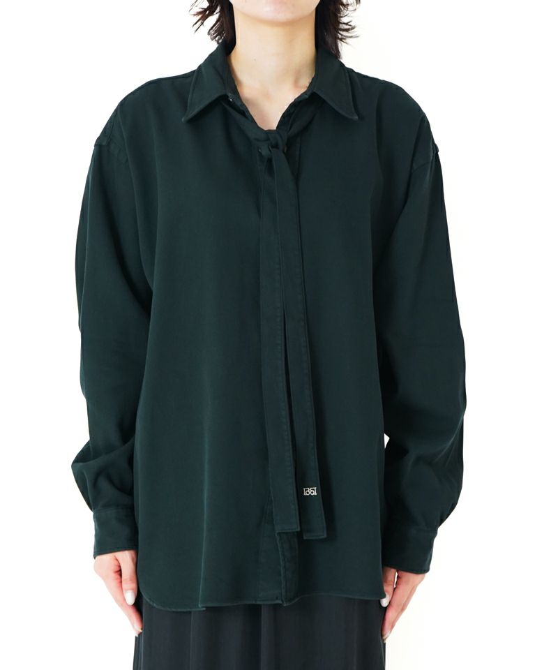 ＜BOWTE＞FINE COUNT COTTON PIECE DYE BOWTIE SHIRT