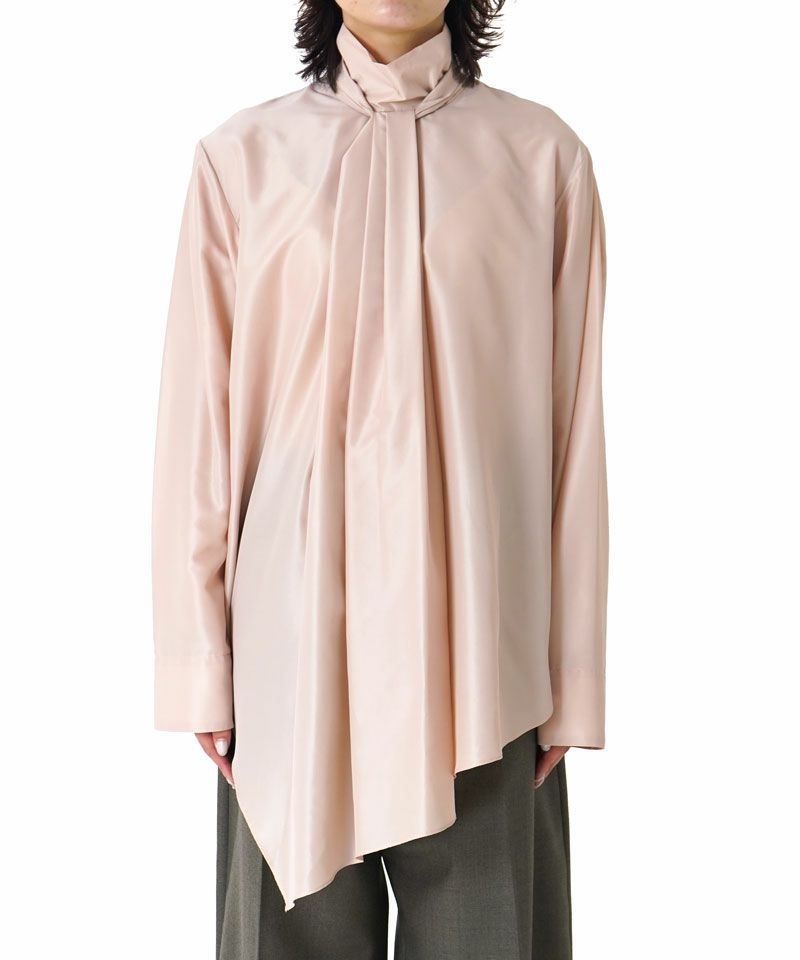 ＜BOWTE＞NYLON SILK WASHER KNOT LIKE BLOUSE