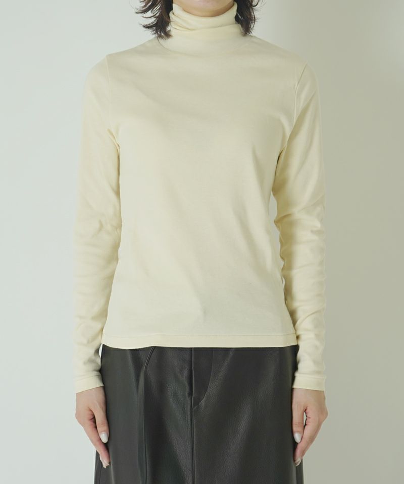 Silk Cotton Rib Turtle-NeckL/S
