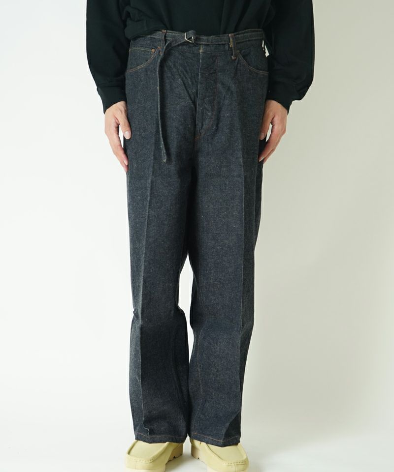 12.9oz Denim Narrow Belted Pants