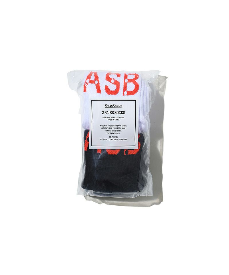 ＜FreshService＞AS×FS 2-PACK SOCKS