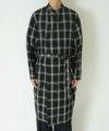 Silk/Cottn Nep Plaid Coat