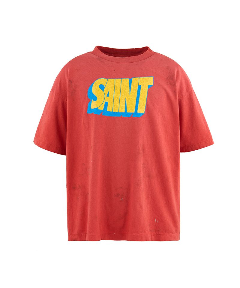 ＜SAINT MICHAEL＞SS TEE/SAINT /RED