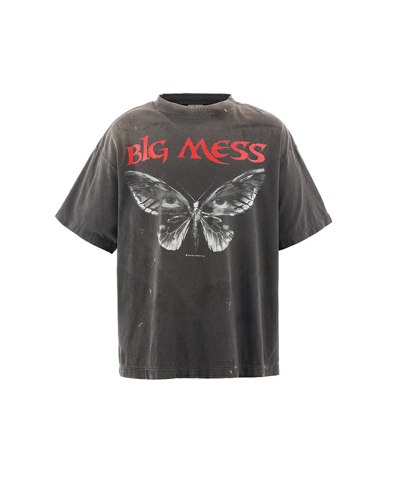 ＜SAINT MICHAEL＞SS TEE/BIG MESS/BLACK
