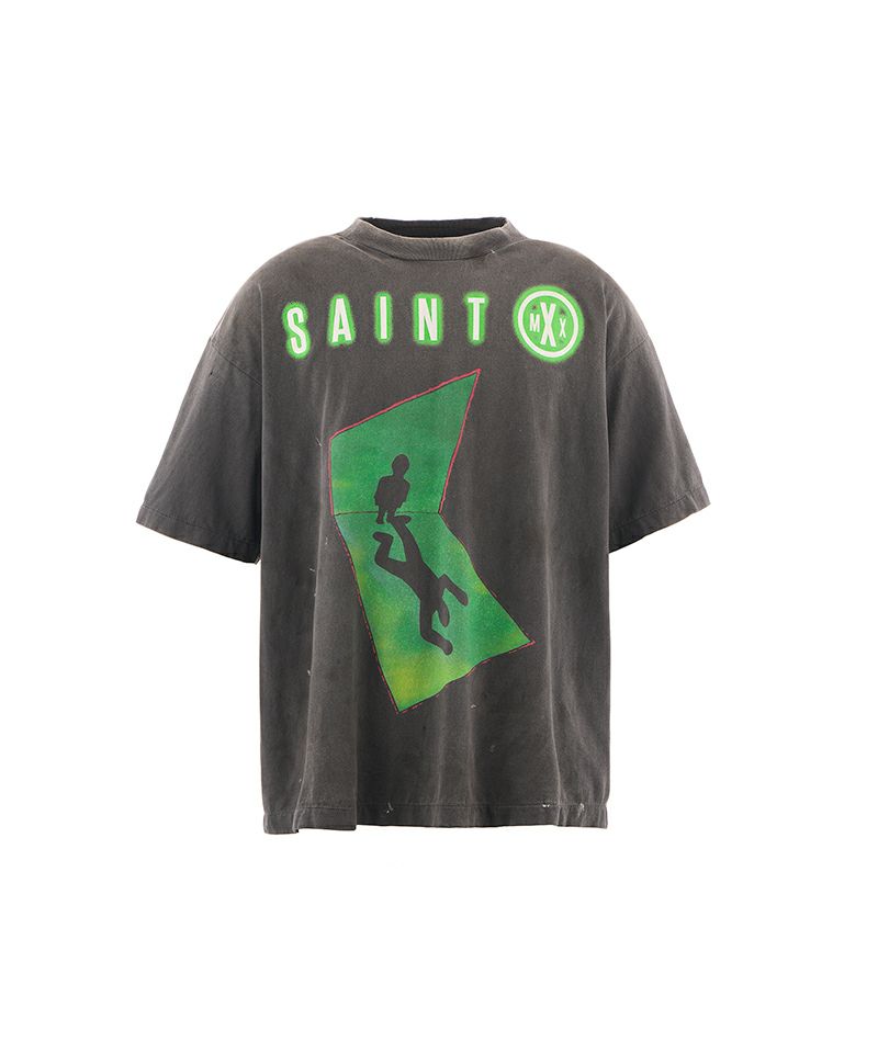 ＜SAINT MICHAEL＞SS TEE/SAINT X/BLACK