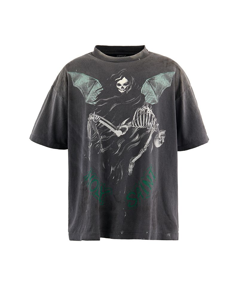 ＜SAINT MICHAEL＞SS TEE/HOLY SAINT/BLACK