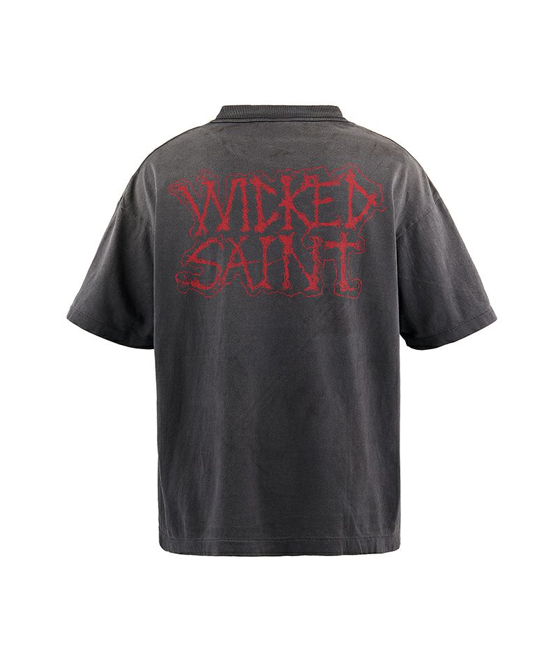 SAINT MICHAEL＞SS TEE/HOLY SAINT/BLACK | MAKES ONLINE STORE