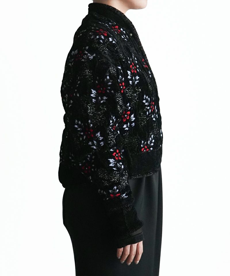 Mame Kurogouchi＞Floral Motif Chenille Knited Top | MAKES