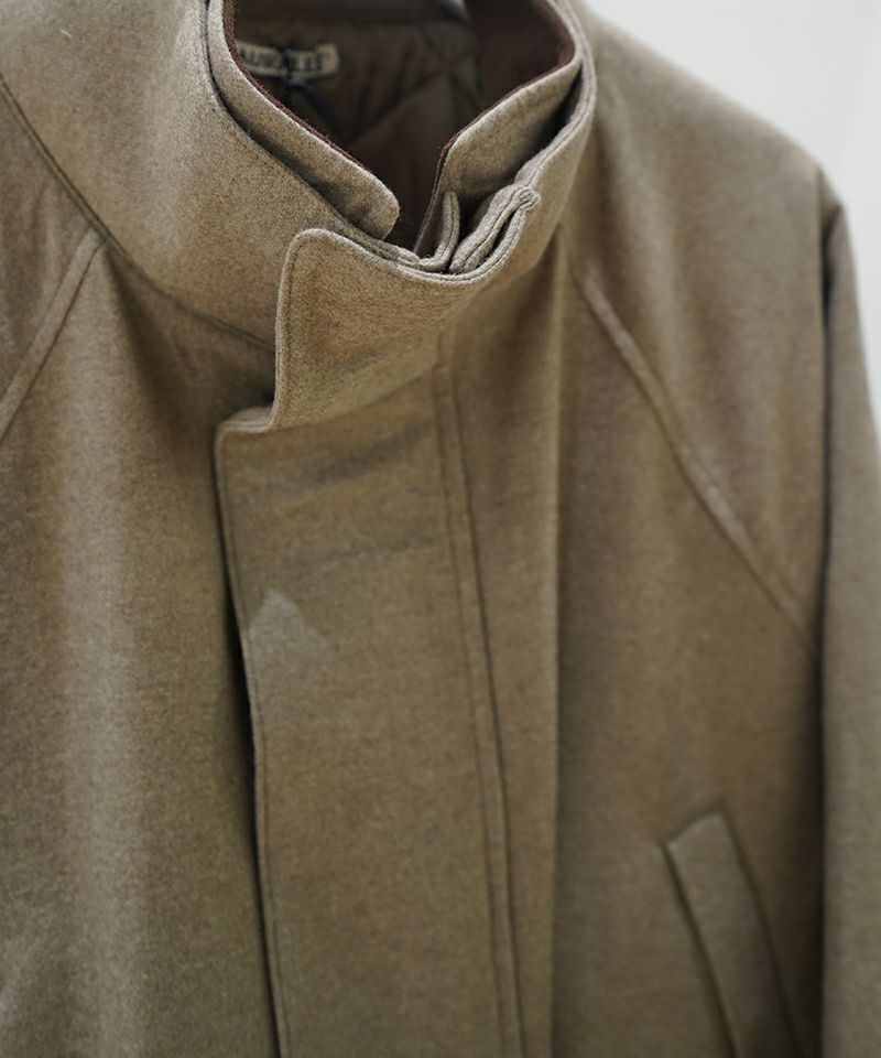AURALEE＞WOOL FULLING FLANNEL PADDED OVER BLOUSON | MAKES