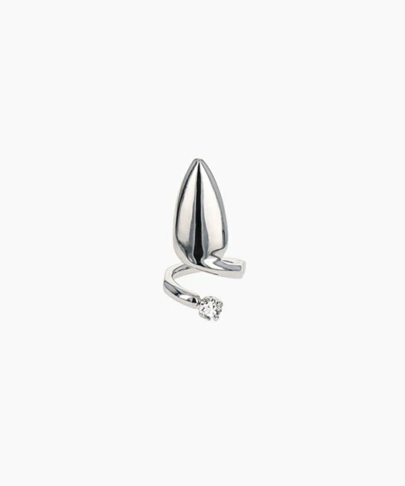 ＜JUSTINE CLENQUET＞LUCE CRYSTAL NAIL RING