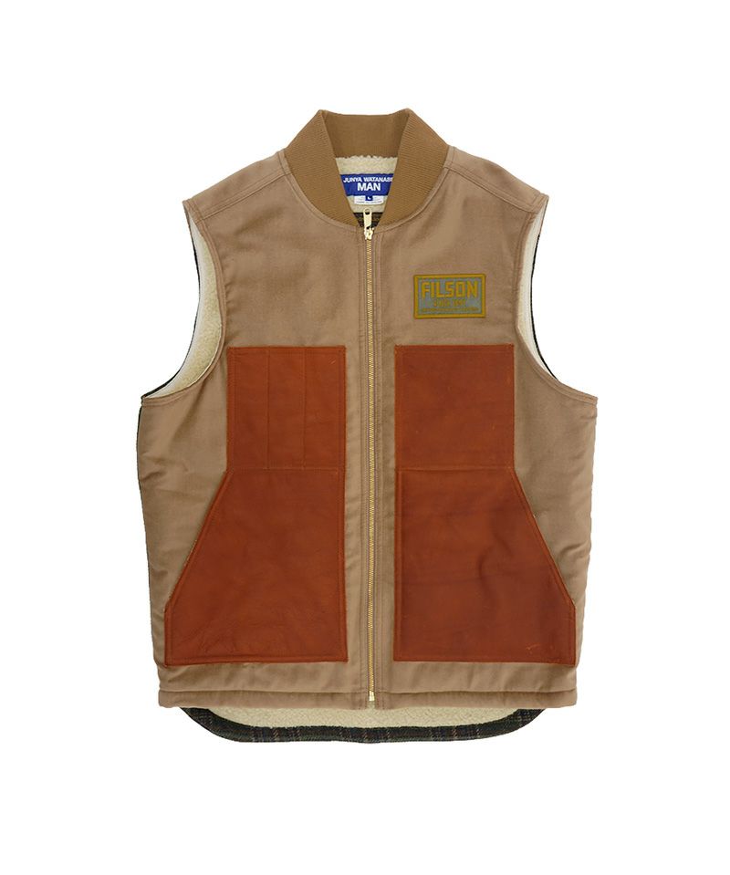 ＜JUNYAWATANABE MAN＞綿ドライオイルxレザーxウールチェックFILSON