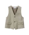 ＜Graphpaper＞Cotton Cupro Back Satin Gilet