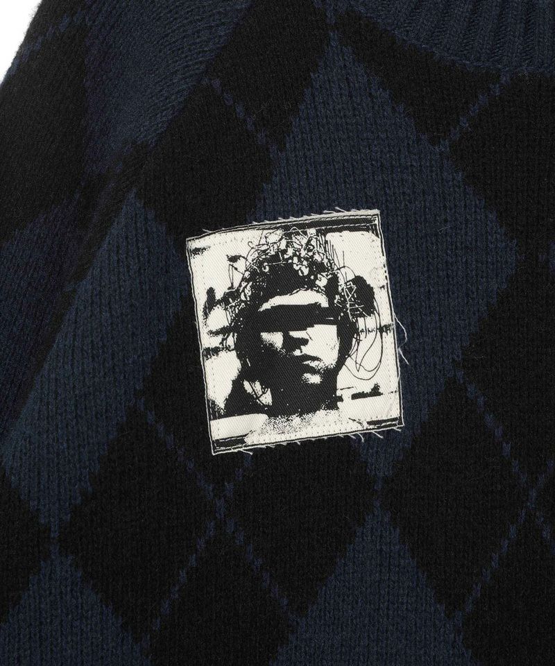 UNDERCOVER ウールナイロンモックネックニット UNDERCOVER ウールナイロンモックネックニット