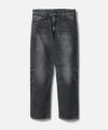 ＜NEIGHBORHOOD＞BLACK DENIM WASHED SLIM STRAIGHT PANTS