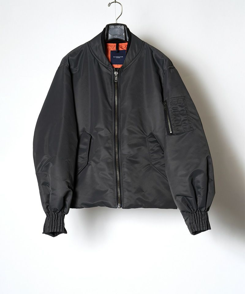 ジャケット・アウター RAINMAKER/BOMBER JACKET RAINMAKER＞BUMPY GATHERED BOMBER JACKET | MAKES ONLINE STORE