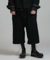EMBROIDERED TWIL DROP-CLOTCH TROUSERS