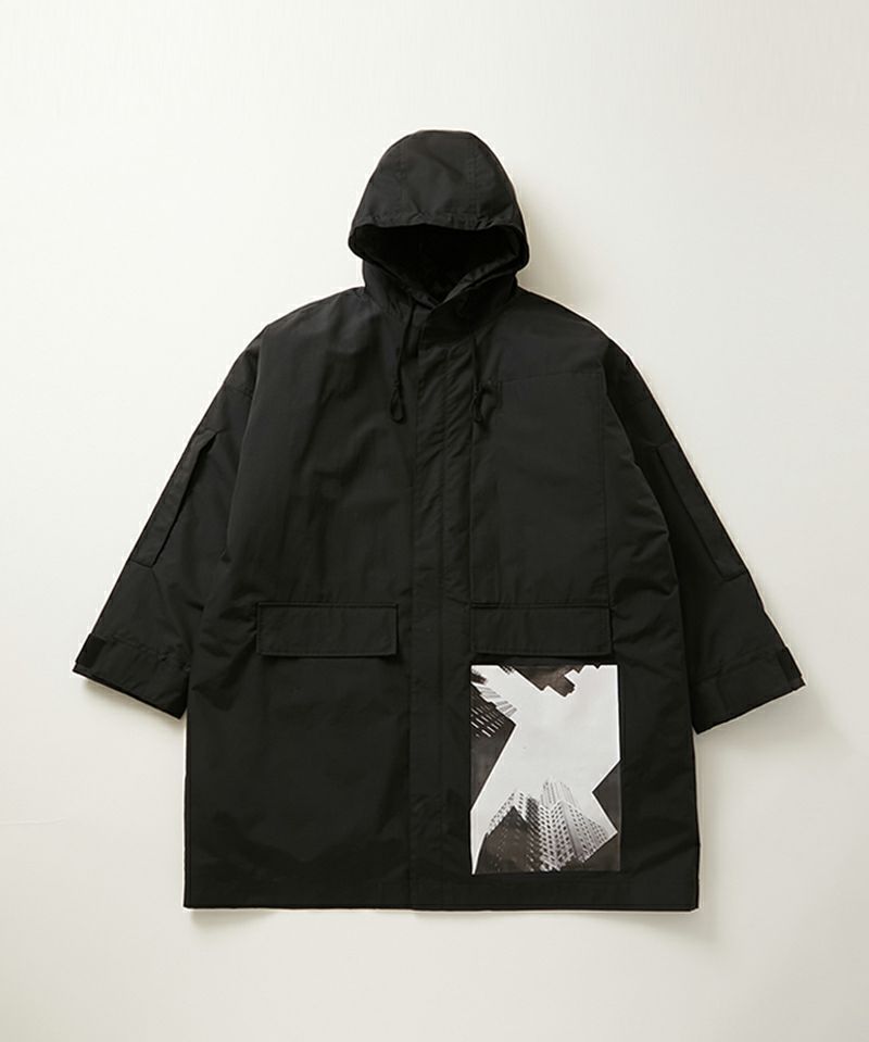 ＜ALMOSTBLACK＞YI_WV KIMONO LYRD PRNT MODS COAT