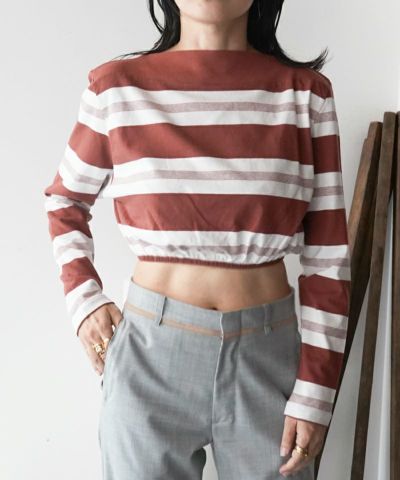 ☆FUMIKA_UCHIDA / MILANO RIB CROPPED TOP☆ FUMIKA＿UCHIDA＞COTTON JERSEY CROPPED TOP | MAKES ONLINE STORE