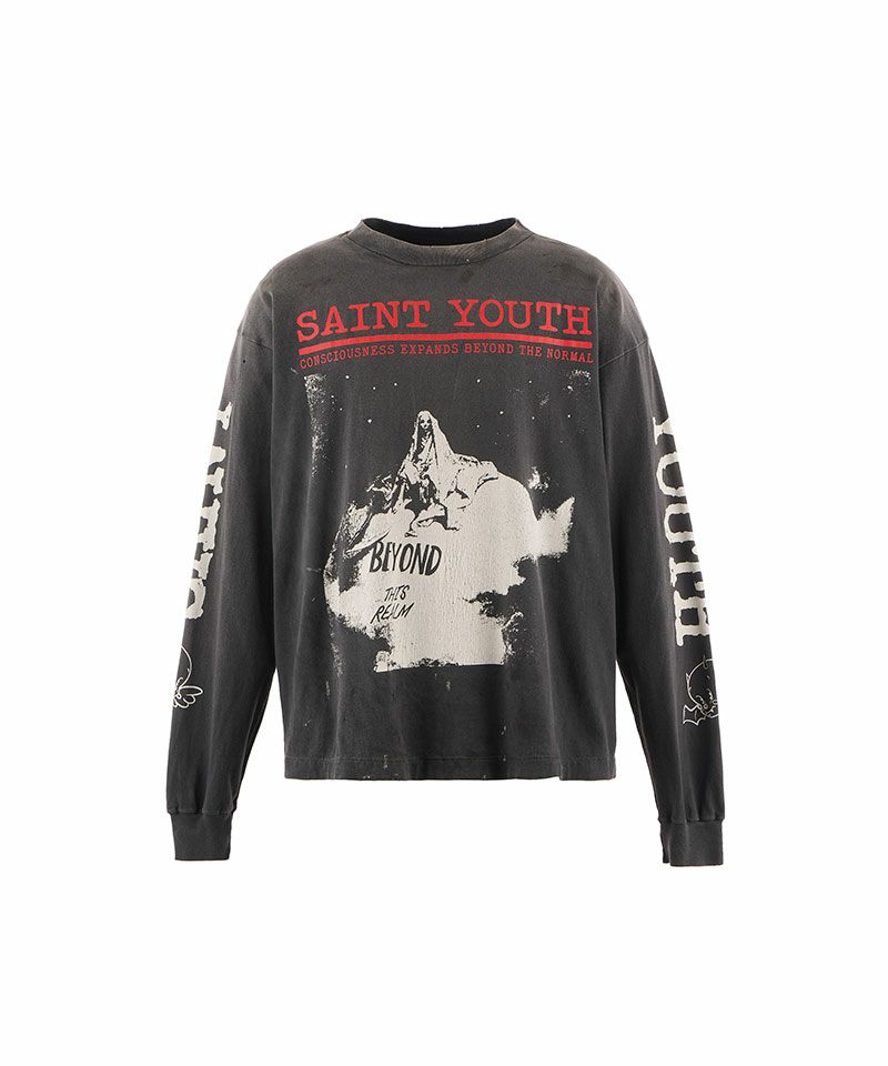 SAINT MICHAEL＞LS TEE/SAINT YOUTH/BLACK | MAKES ONLINE STORE