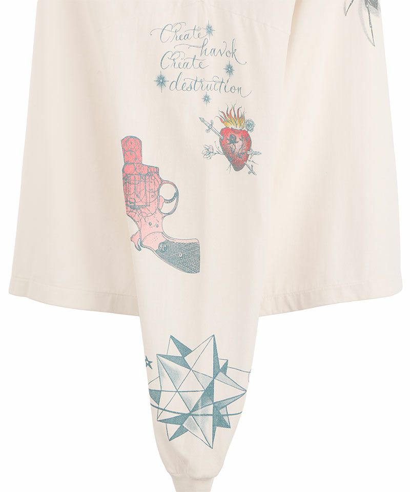 SAINT MICHAEL＞DW_LS TEE/TATTOO/WHITE | MAKES ONLINE STORE