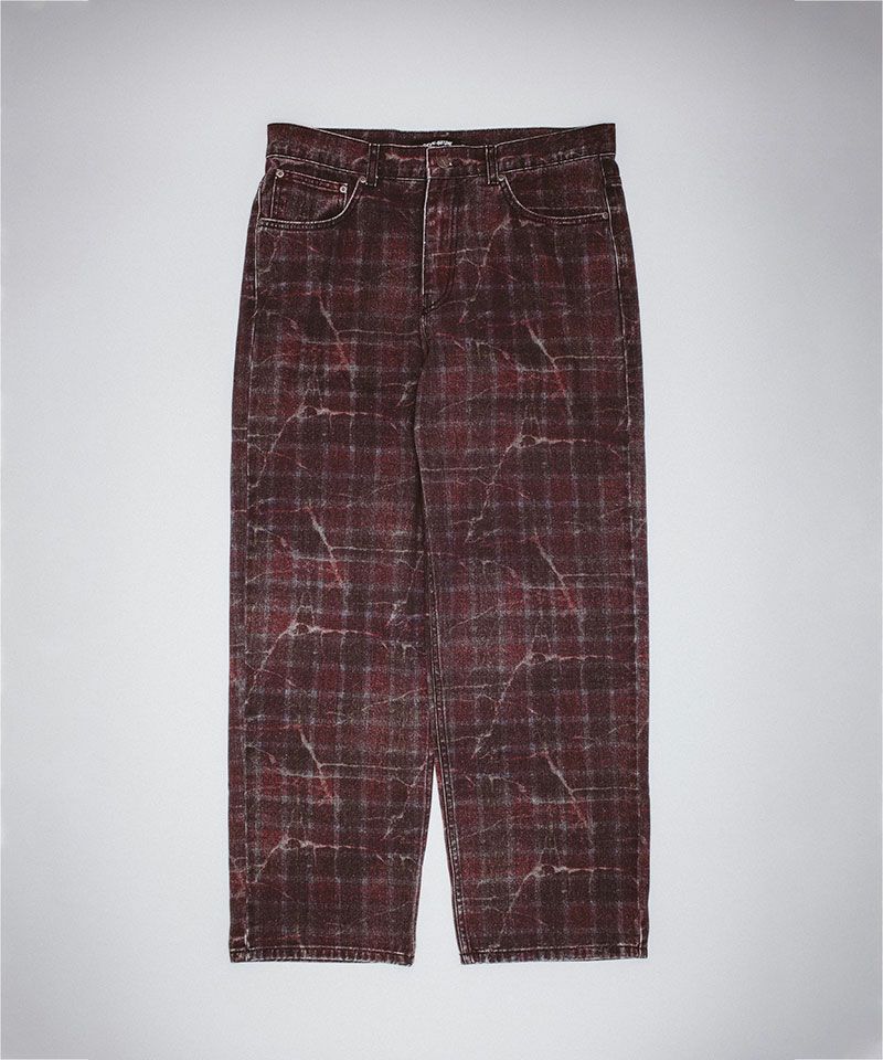 ＜Fucking Awesome＞Distressed Plaid Fecke Jeans