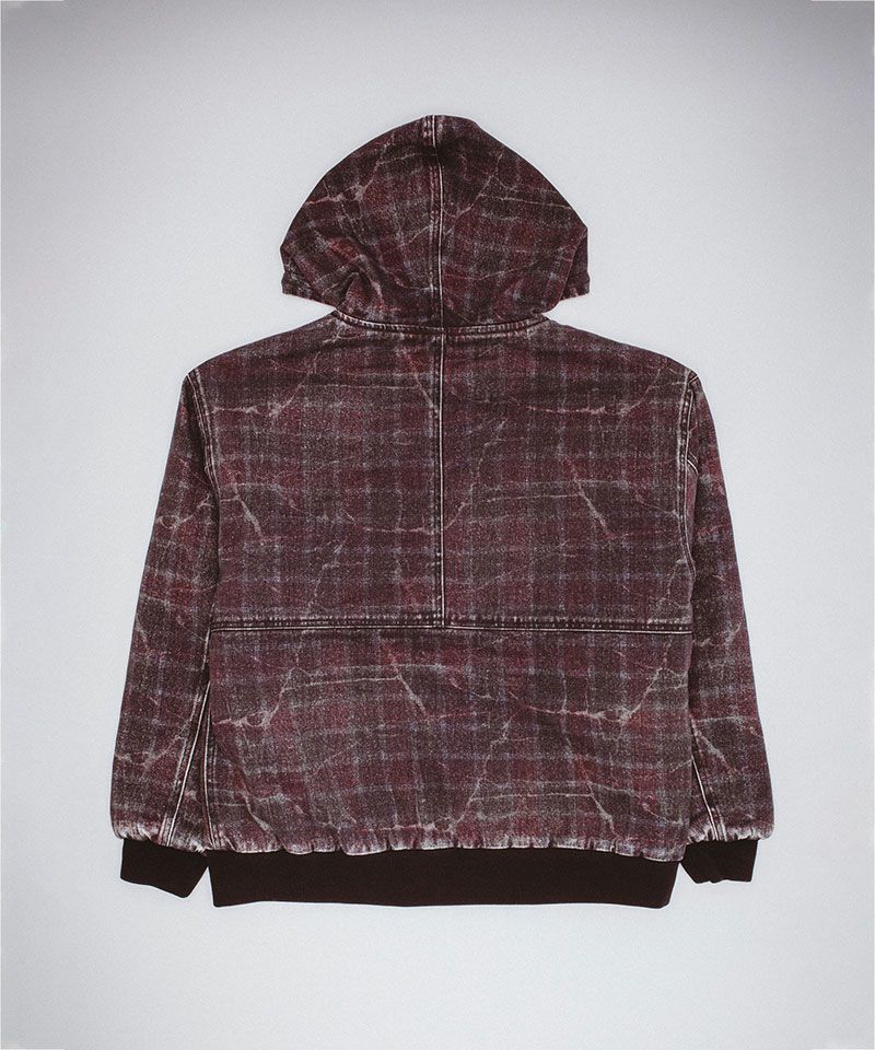ジャケット・アウター FUCKING AWESOME PLAID ANORAK MAROON FUCKING AWESOME】PLAID ANORAK MAROON