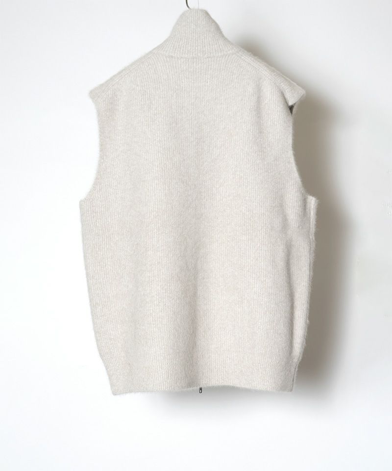RAINMAKER＞FOX CASHMERE ZIP-UP VEST | MAKES ONLINE STORE