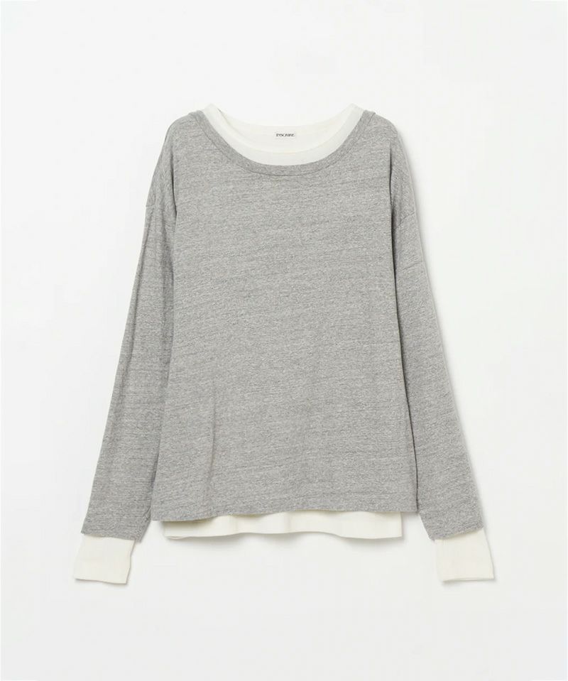 ＜INSCRIRE＞Plating Rib Layered Tee (IC252DAI25AWCUT2)