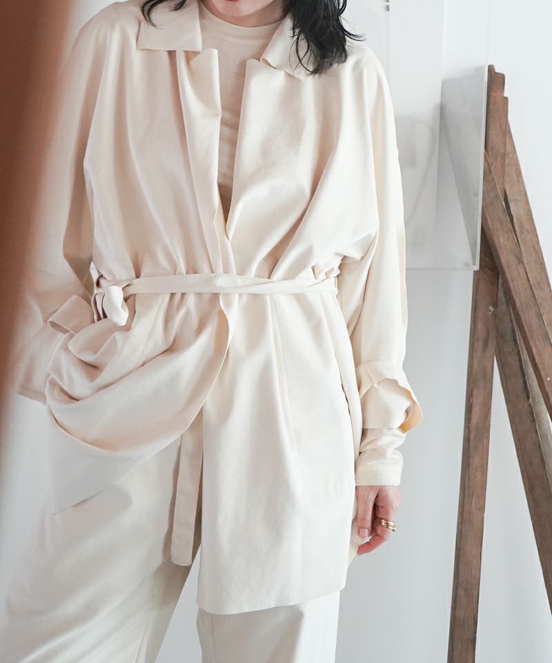 seya.(セヤ)/ CAMEL EASY DRESS Willジャケット - キャメルスエード - ゴートレザー - Sézane