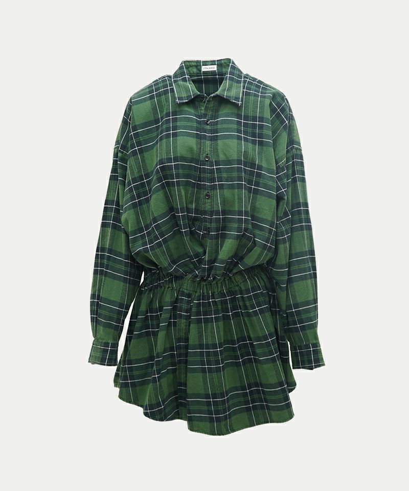 INSCRIRE＞Flannel Shirt Dress (IC252DAI25AWSH98) | MAKES ONLINE STORE