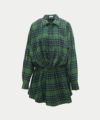 ＜INSCRIRE＞Flannel Shirt Dress (IC252DAI25AWSH98)