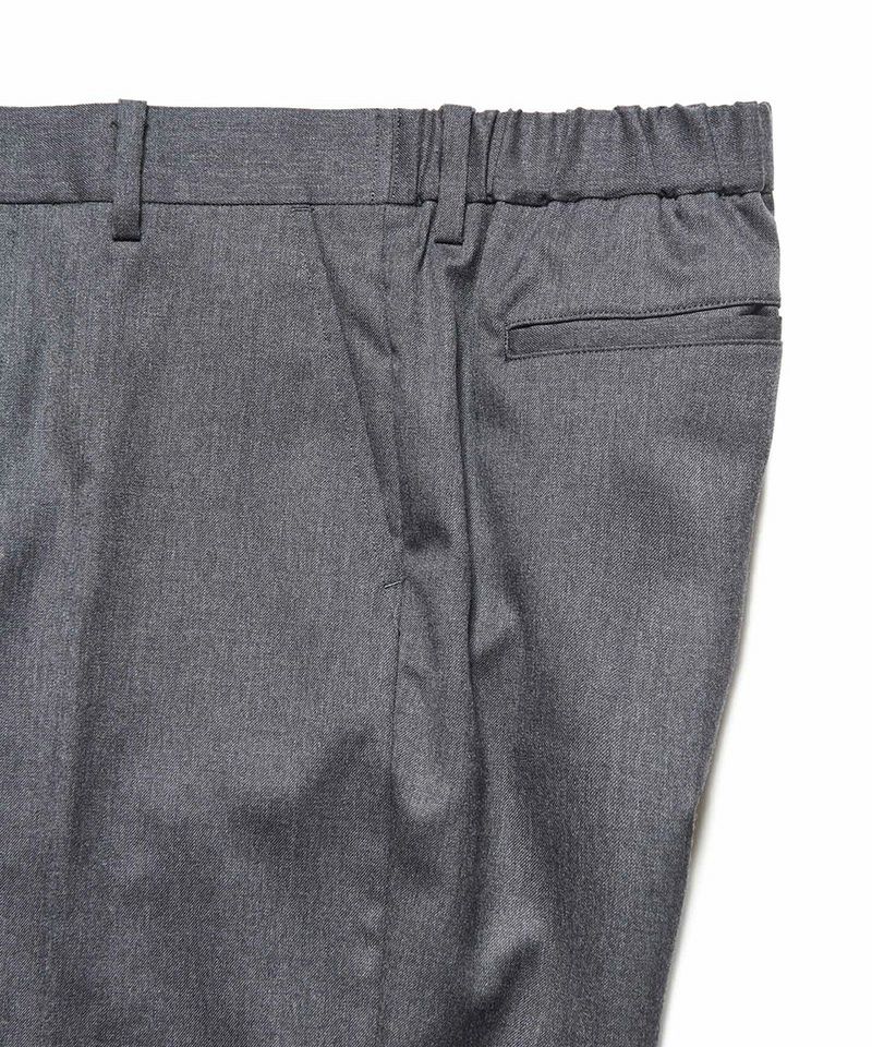 SOPHNET.＞FLANNEL WOOL SHIRRING SLIM-FIT SLACKS | MAKES