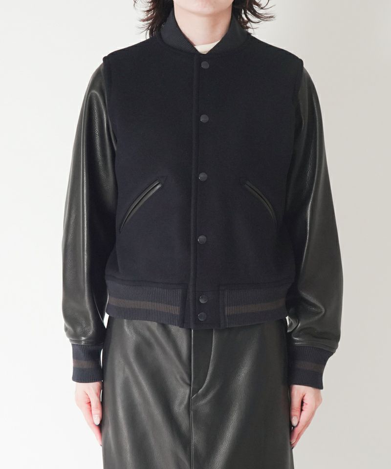 blurhmsROOTSTOCK＞Wool Melton Award Jacket | MAKES ONLINE STORE