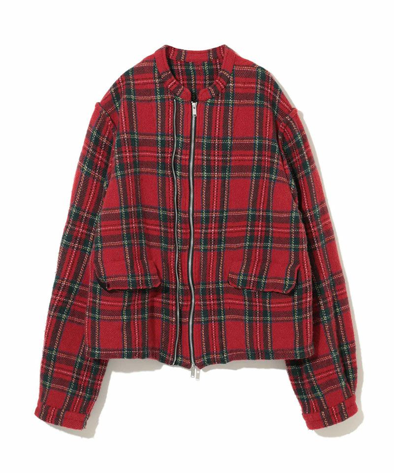 UNDERCOVER ウールカバーオール UNDERCOVER>縮絨ウールCHECKブルゾン | MAKES ONLINE STORE