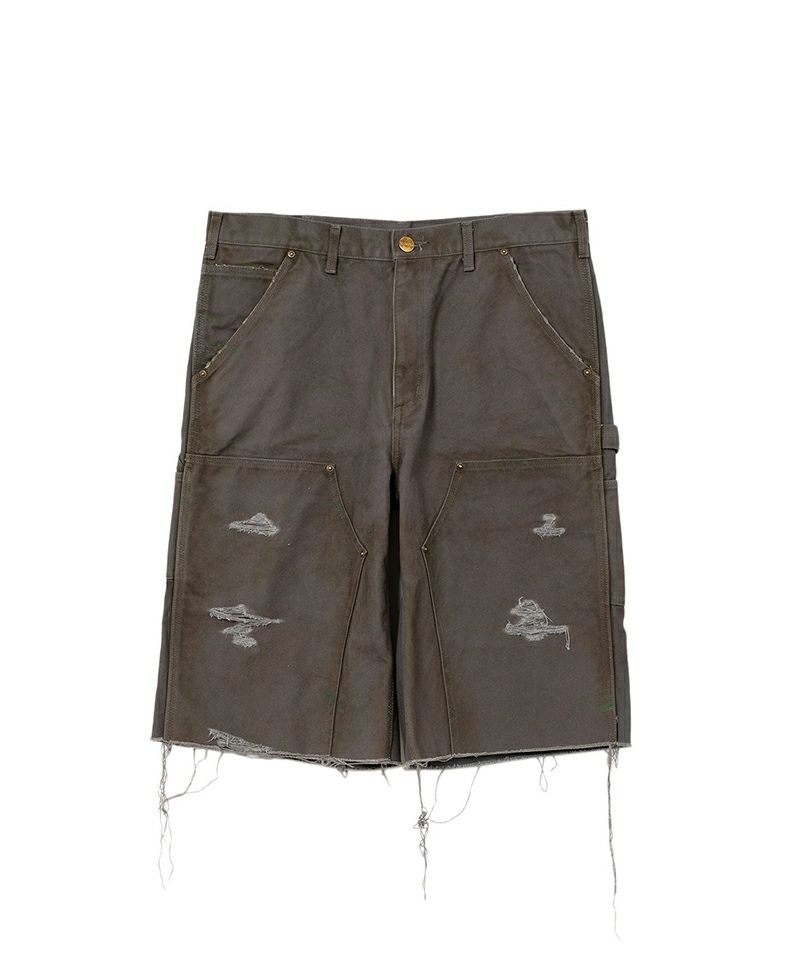 ＜KAMIYA＞BORO Duck Painter Wide Bermuda Pants