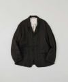 ＜NICENESS＞S.SLASH / (ウールリネンストライプアーミッシュジャケット)