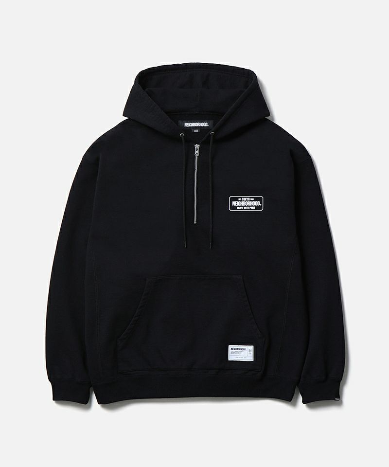 ＜NEIGHBORHOOD＞CLASSIC SWEAT HALF ZIP HOODIE LS