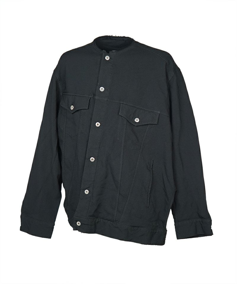 BLACK COMME des GARCONS＞エステルギャバジン製品後加工 ジャケット