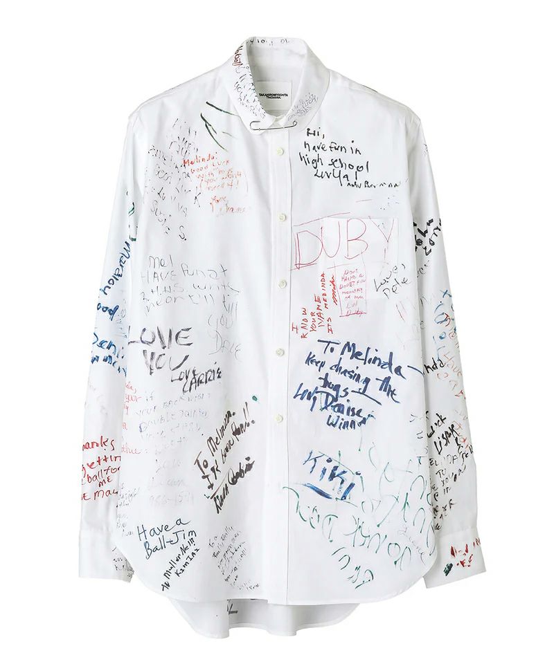 ＜TAKAHIROMIYASHITATheSoloist.＞pin hole round collar shirt.