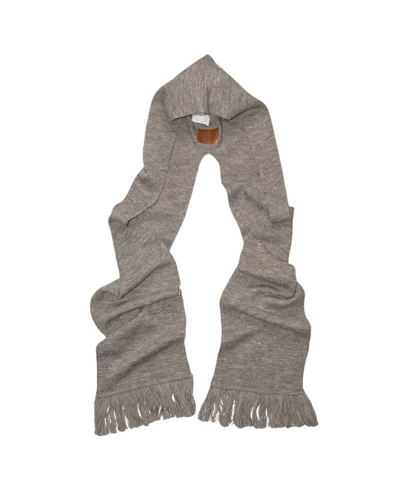 The Letters＞5G HOODIE FRINGE SCARF-S/L WOOL LINEN- | MAKES ONLINE