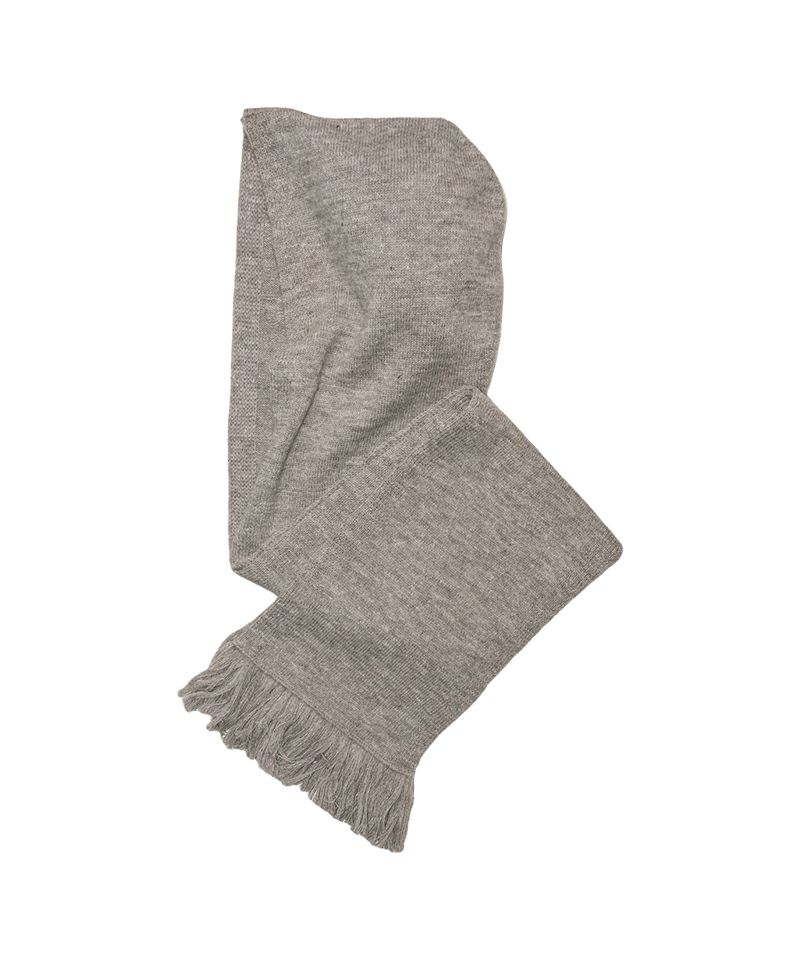 The Letters＞5G HOODIE FRINGE SCARF-S/L WOOL LINEN- | MAKES ONLINE