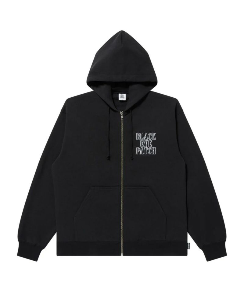 STENCIL LOGO EMBROIDERED ZIP HOODIE