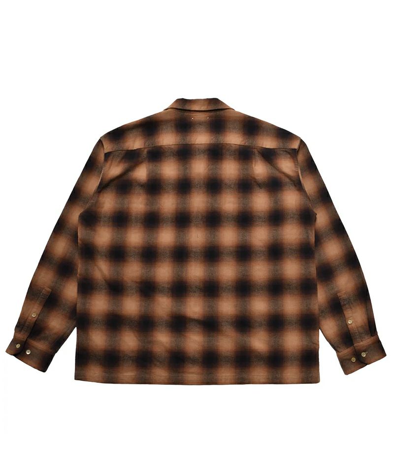 MINEDENIM＞C.Flannel Ombre Open Collar SH | MAKES ONLINE STORE