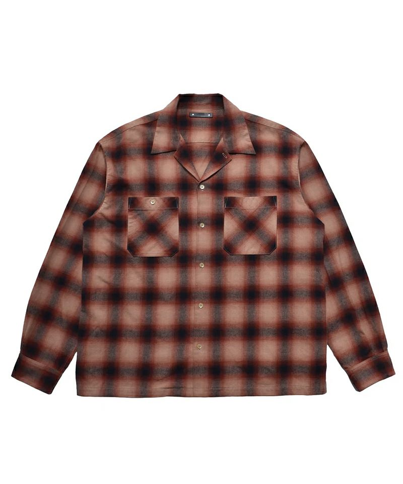 Ｍ　WIND AND SEA Ombre Plaid Nel Shirt 新品 OMBRE PLAID COTTON NEL SHIRT】 - Time is on