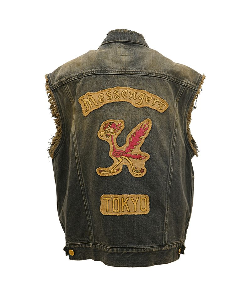 KAMIYA＞Embroidered Denim Vest | MAKES ONLINE STORE