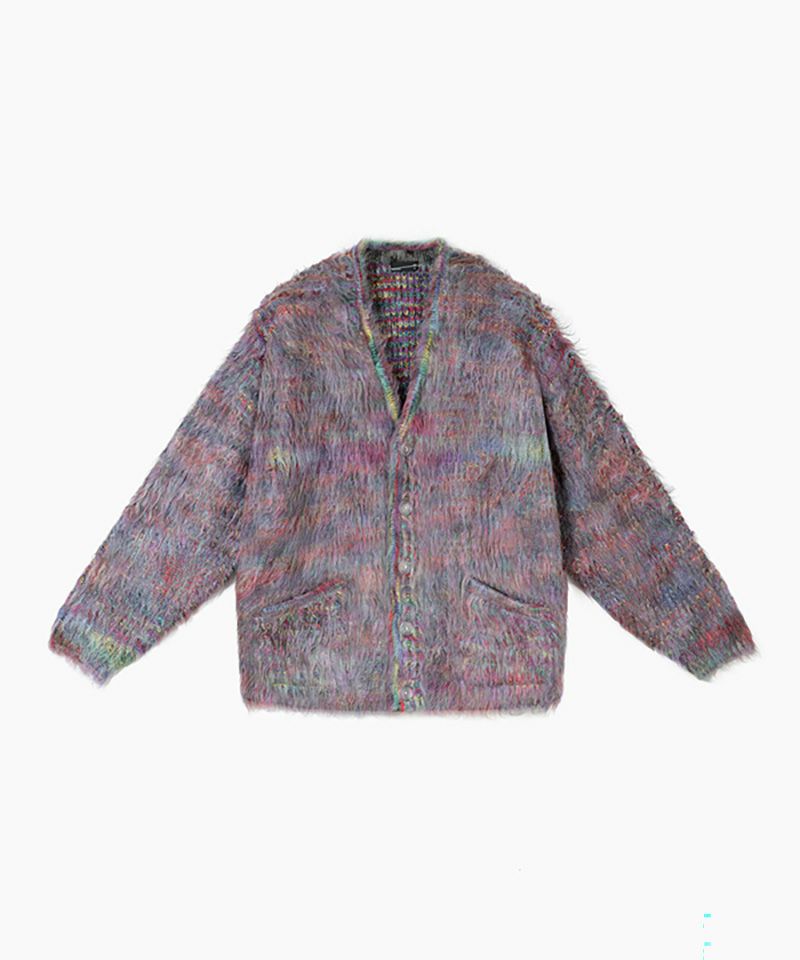 LAD MUSICIAN＞MIX ACRYLIC SHAGGYKNIT CARDIGAN | MAKES ONLINE STORE